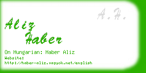 aliz haber business card